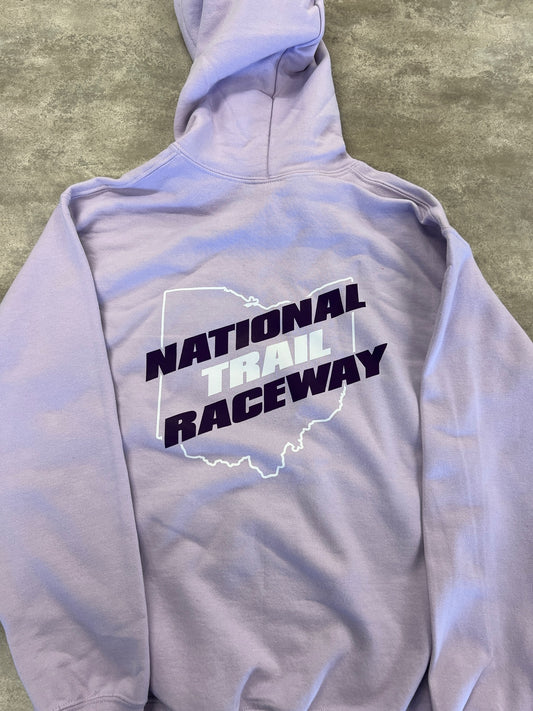 Light Purple Hoodie with Dark Purple/White State Logo