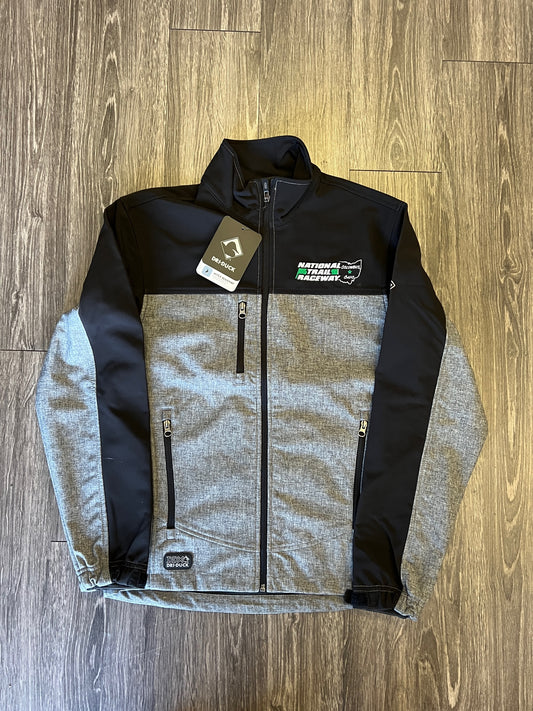 Softshell Jacket Black/Heather Gray Full Color Logo