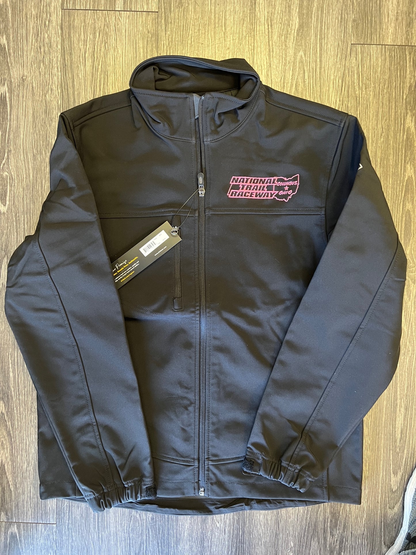 Softshell Jacket Black Pink Logo